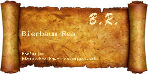 Bierbaum Rea névjegykártya